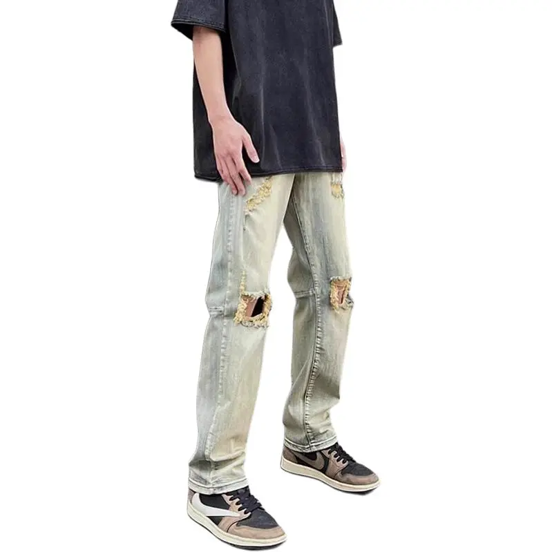 DUATOGE Jeans Men Yellow Mud -1
