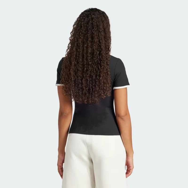 Adidas Women's Premium 3 Stripes Cali T Shirt Black-2