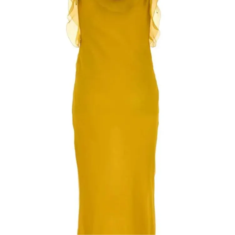 SAINT LAURENT Ruffled Sleeveless Dress-2