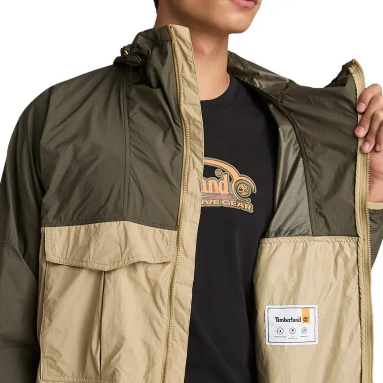 Timberland Waterproof UV Protection Sun Protection Sun Protection Clothing Men's Army Green Liquorice Yellow-4