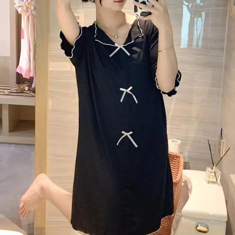 WANANNI Nightgown Women's Black-6