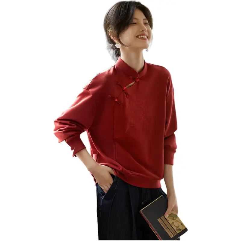 XWI Sweatshirts Women's Maroon-4