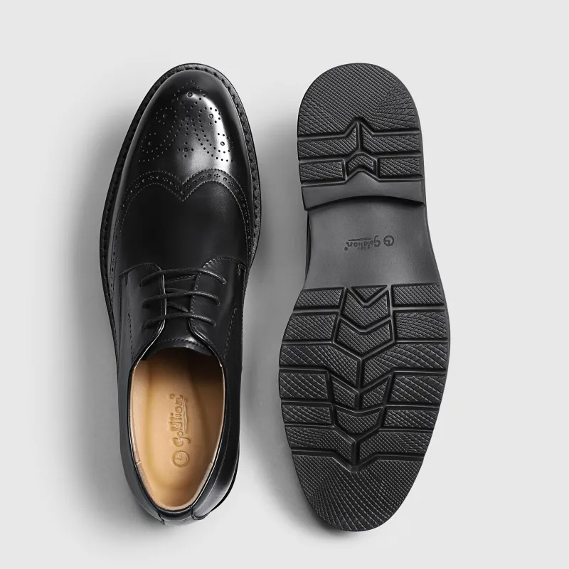 GOLDLION Dress Shoes Men's Black-4