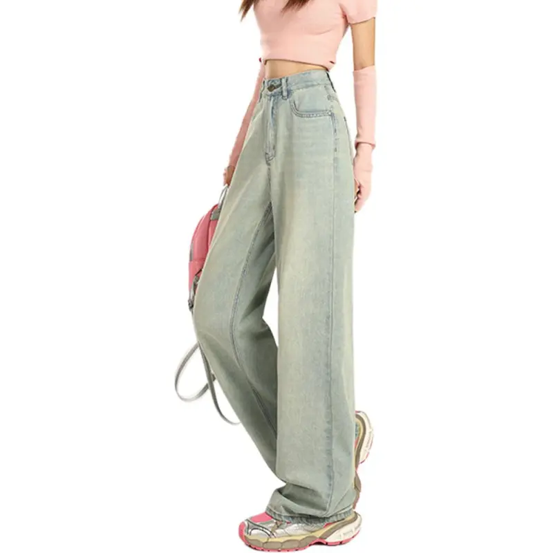 KULAIYA Jeans Women's Emerald Green-3