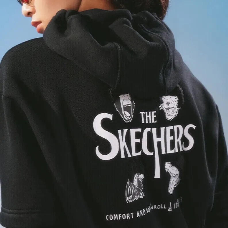 Skechers Funny Monster Sweatshirts Women's Carbon Black-0018-3