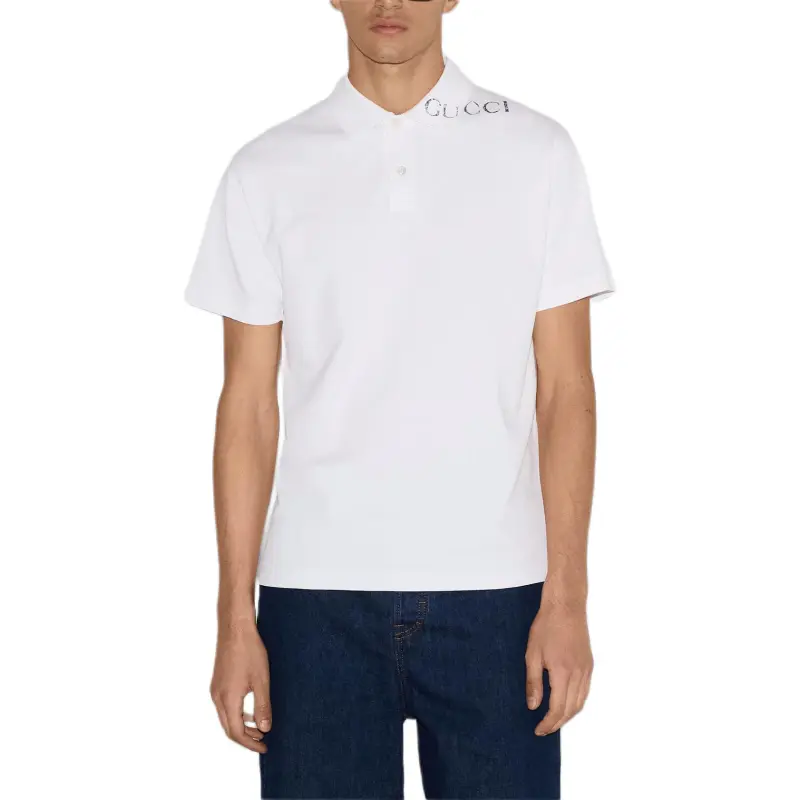 GUCCI Printed Short Sleeve Polo Shirt-1
