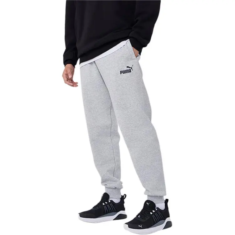 PUMA Knitted Sports Pants Men's Light Mixed Gray-1