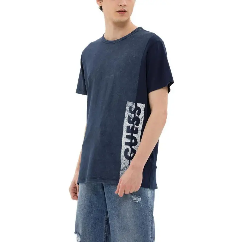 GUESS T-Shirts Men Navy Blue-3