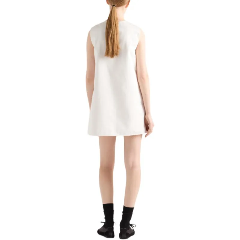 PRADA Sleeveless Dress Women's White-2