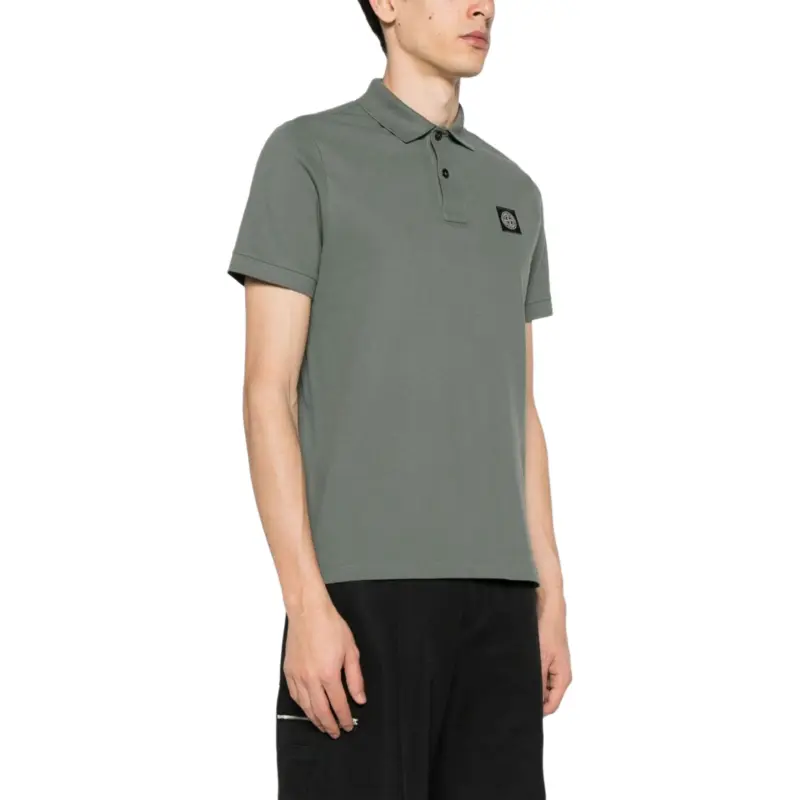 STONE ISLAND Logo Patch Polo Shirt-3