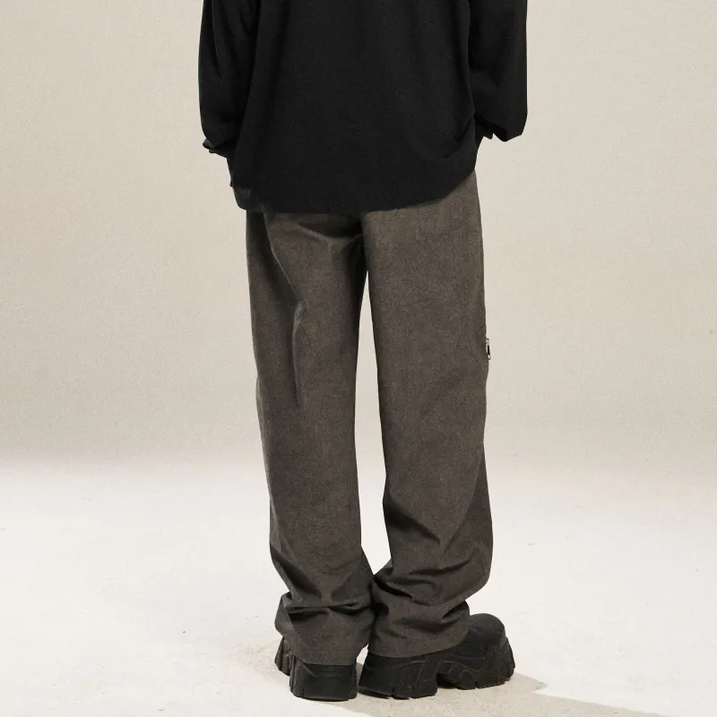 NSTNEW START Casual Pants Unisex Dirty Dyed Dark Gray-3
