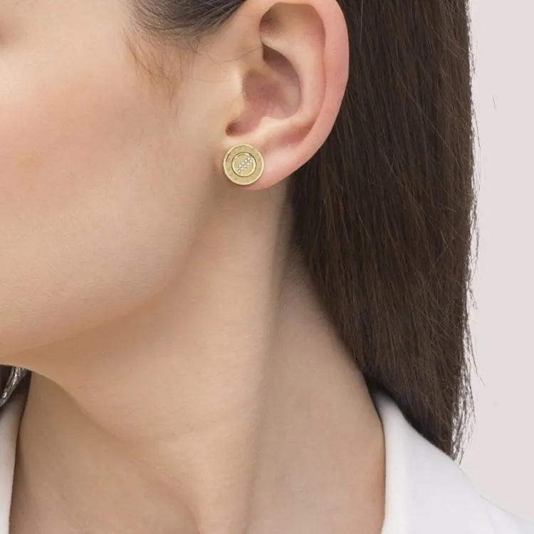 Tommy Hilfiger Stainless Steel Stud Earrings Women's Gold-1