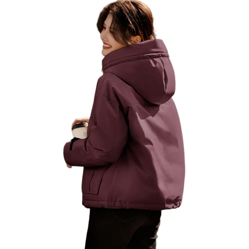 XWI Down Jacket Women's Dark Reddish Purple-2
