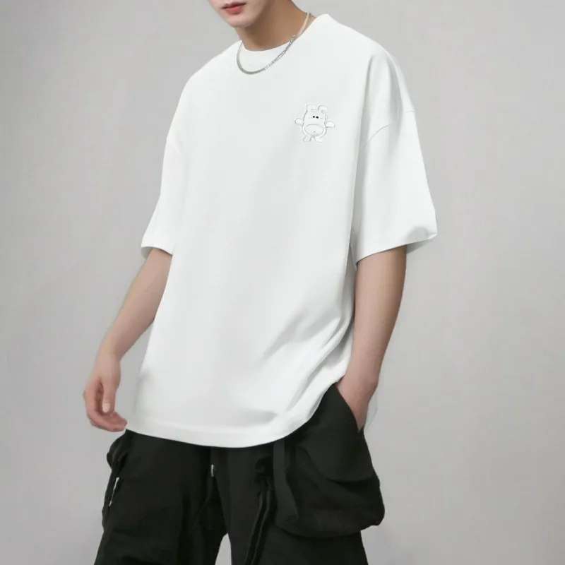URBAN REVIVO T Shirt Men's Raw White-3