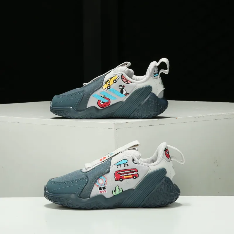 Cleofus x Adidas 4Uture Rnr Ac I Slip Resistant Anti Kick Low Top Running Shoes Gray Hue Infant And Toddler-2