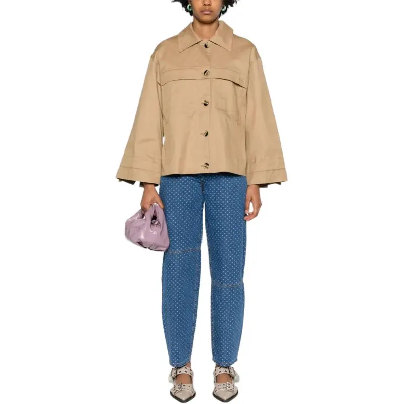 GANNI Herringbone Knotted Jacket-2