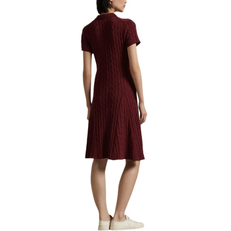 Polo Ralph Lauren Short Sleeved Dresses Women's Garnet Red-2