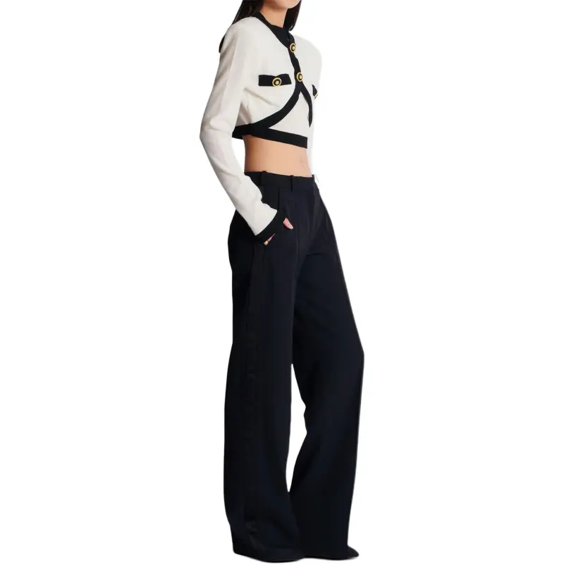 BALMAIN Cropped Knit Cardigan-3