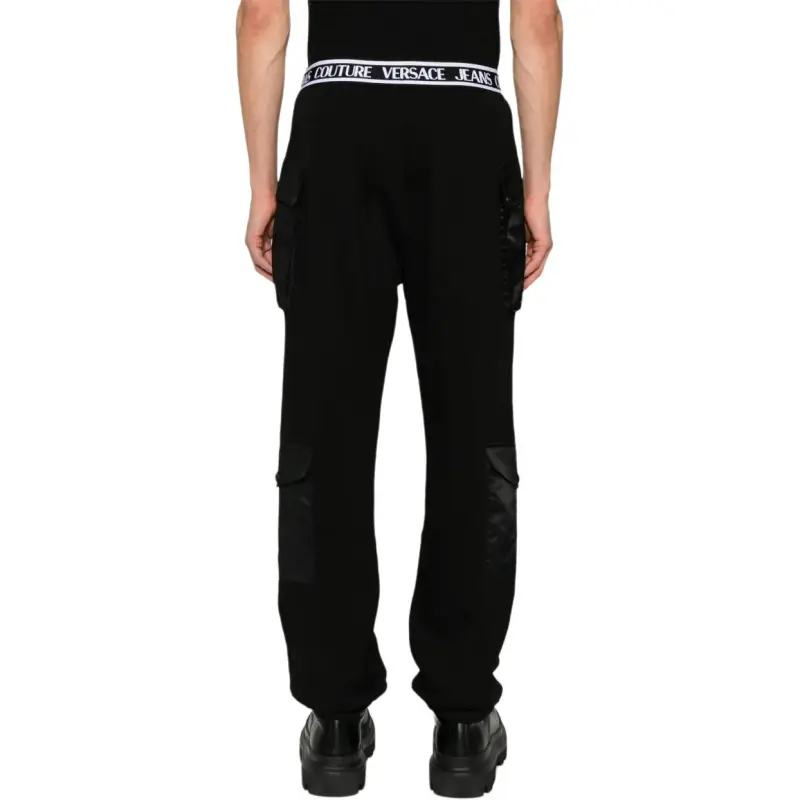 VERSACE JEANS COUTURE Logo waistband Cotton Cargo Trousers-3