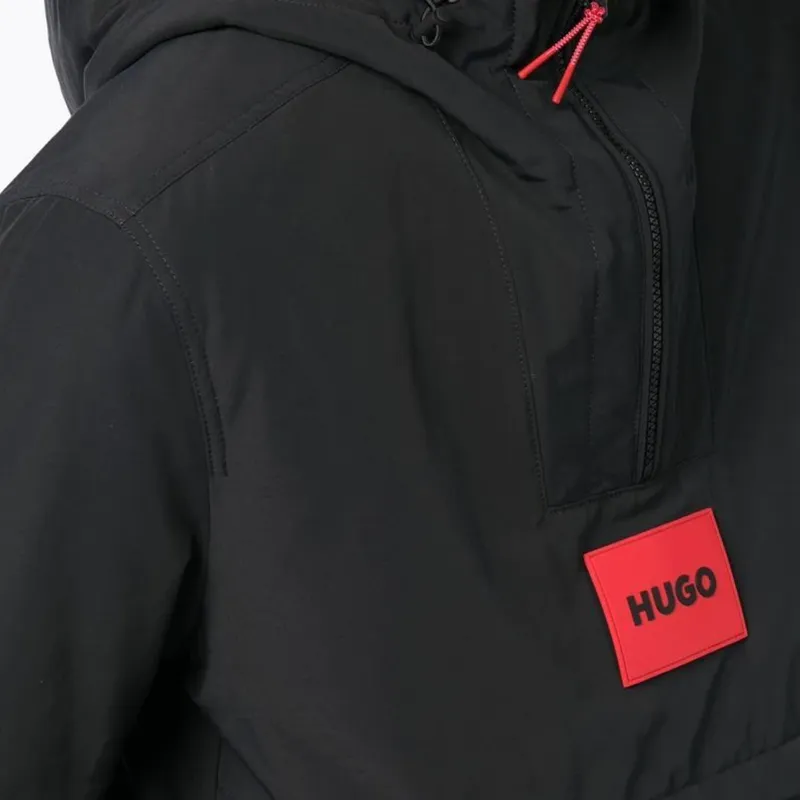HUGO BOSS Logo Patch Hooded Jacket-4