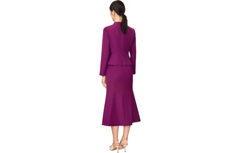 BBLLUUEE Long Sleeved Dress Women's Begonia Purple-1