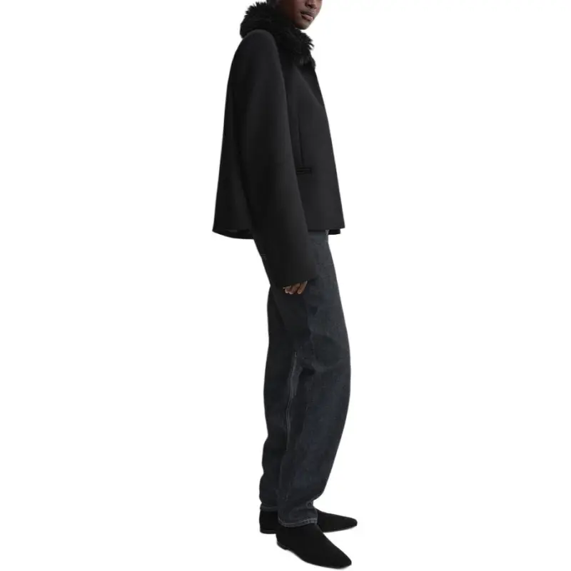 TOTEME Shearling collar Jacket-3