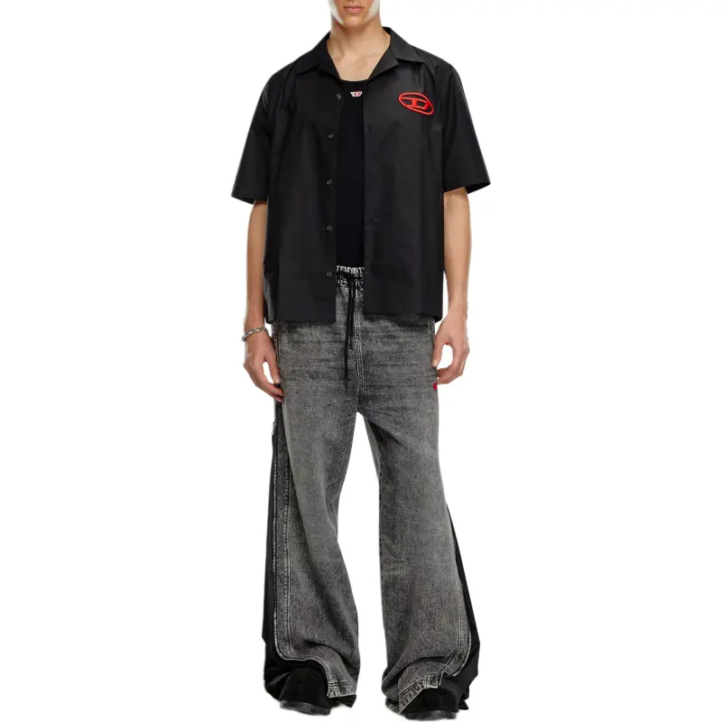 DIESEL Logo Embroidered Short Sleeved Shirt-2