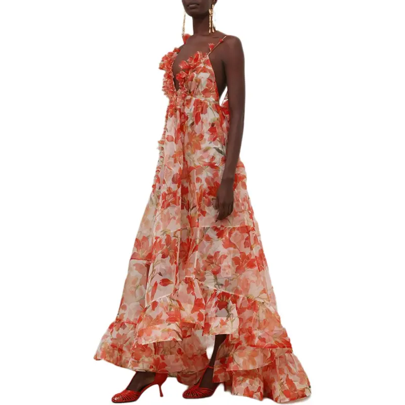 Zimmermann Slip Dresses Women's Red-4
