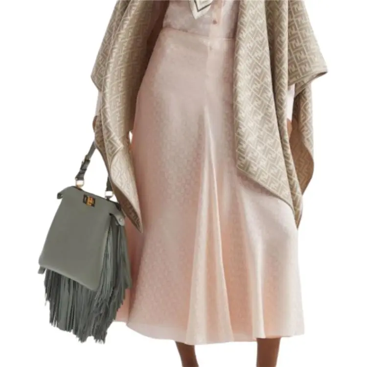 FENDI Ff Printed Flared Midi Skirt-3