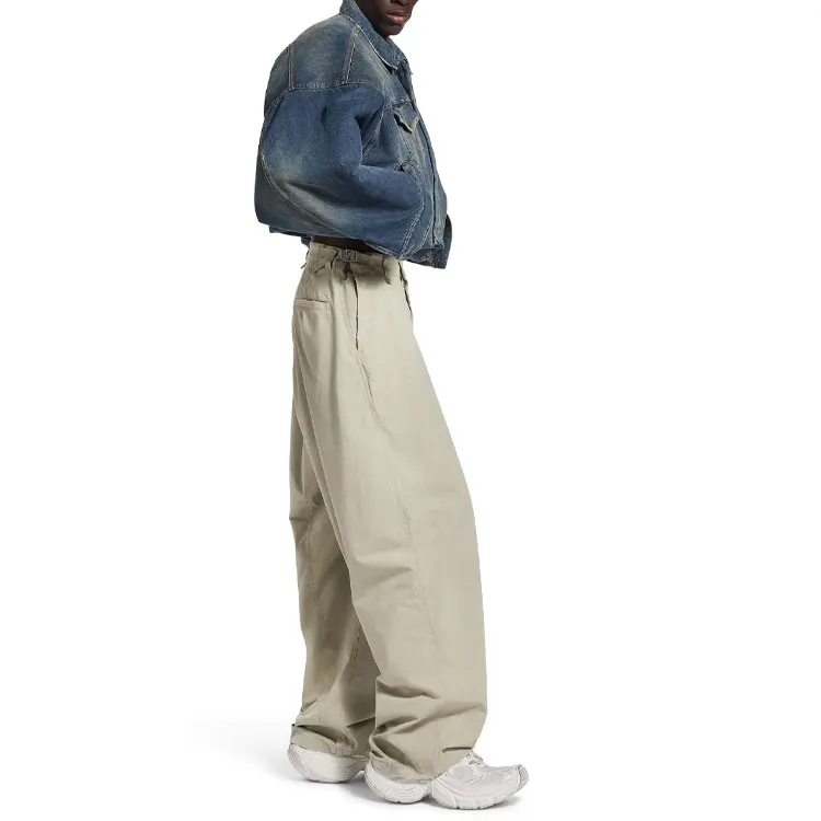 Balenciaga Distressed Straight Leg Trousers-4