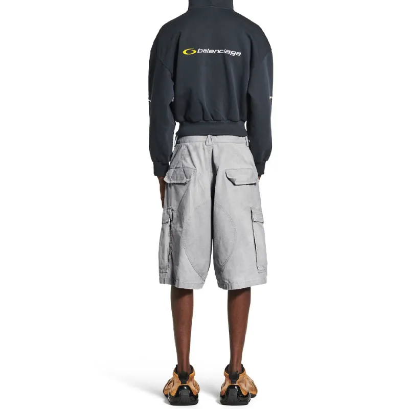 Balenciaga Cargo Shorts Loose Fit Men's Gray-3