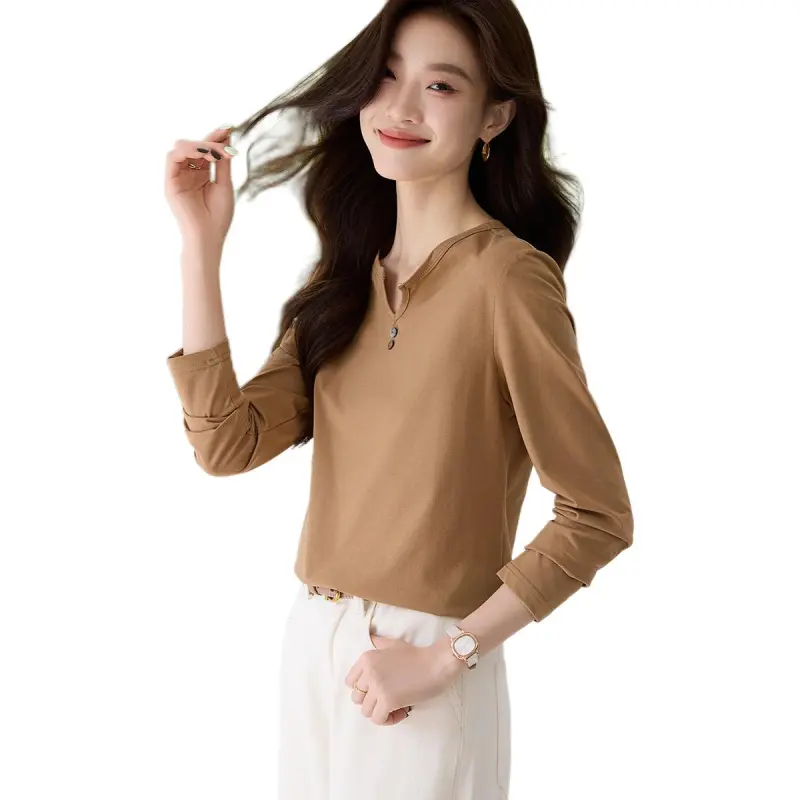 Mo Han Yi Mei T Shirt Women's Khaki Yellow-1
