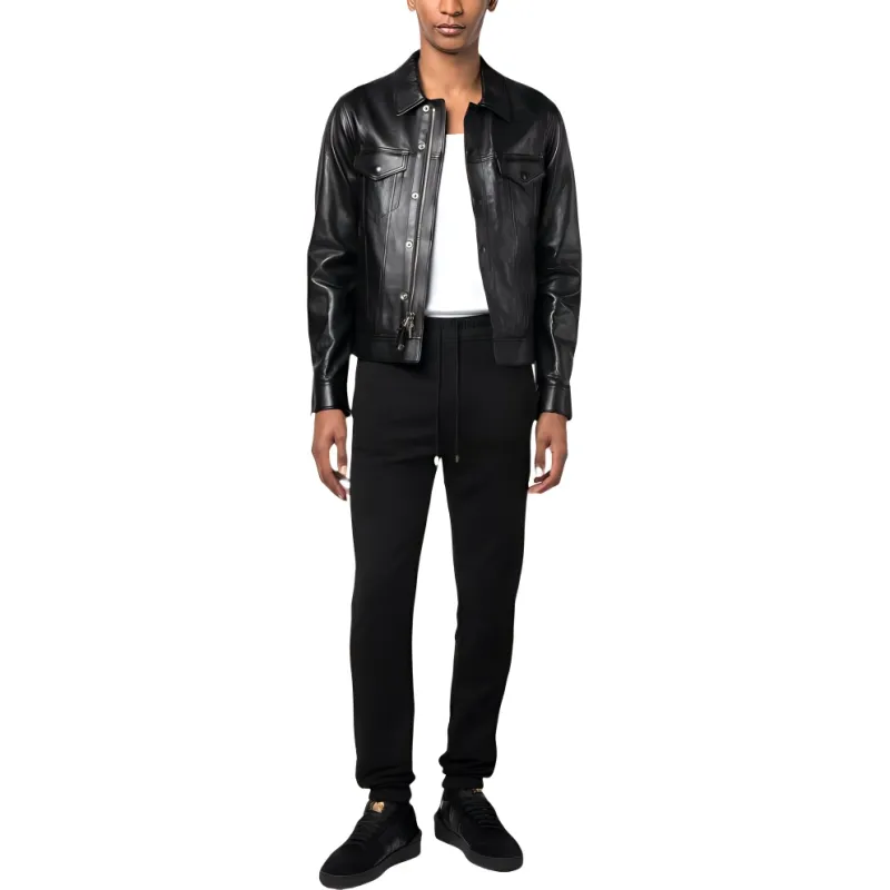 SAINT LAURENT Knitted Sweatpants Men's Black-1