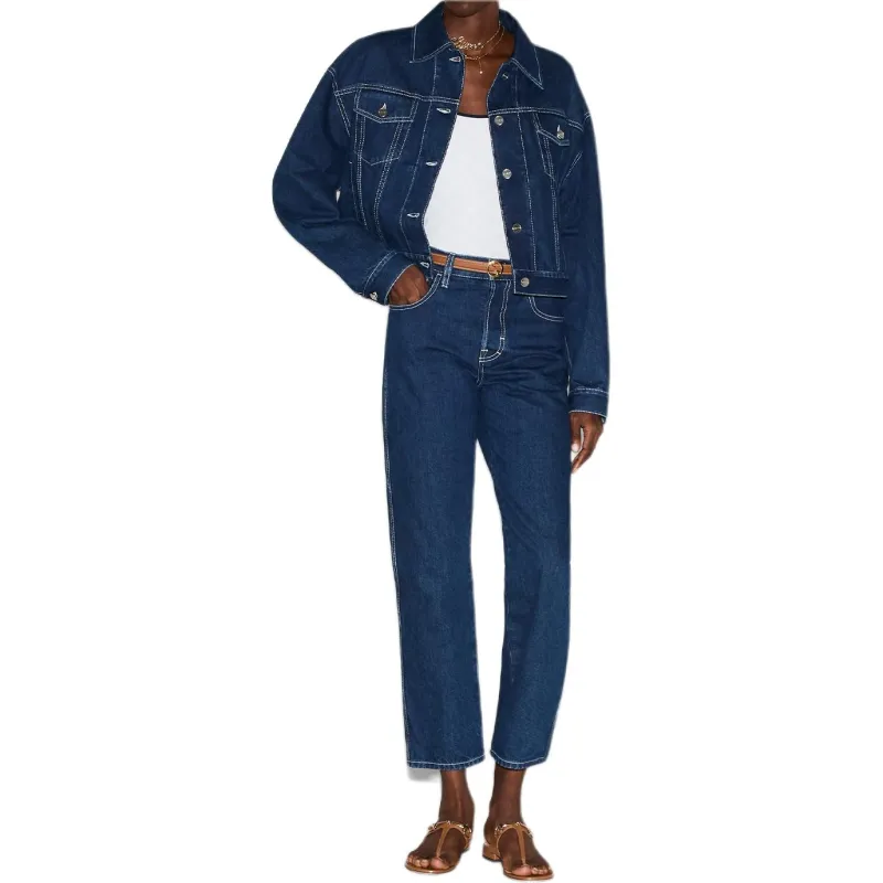 GUCCI Denim Jacket Women's Blue-1