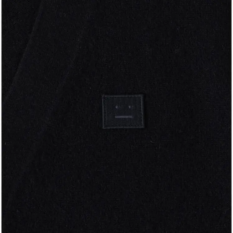 Acne Studios Wool Face Patch V Neck Cardigan Sweater-2