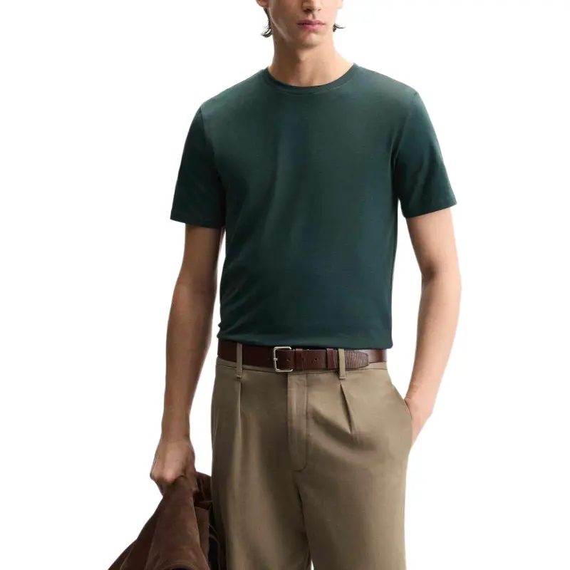 ZARA T Shirts Men Duck Green-1