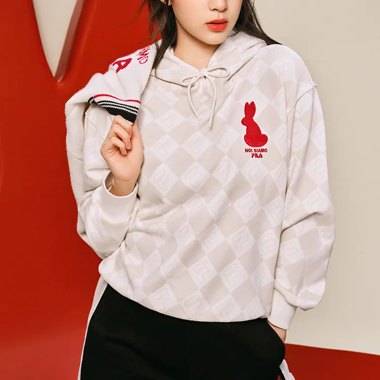 FILA FUSION Sweatshirts Women's Muling White-2