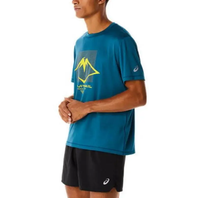 Asics T Shirts Men Turquoise-3