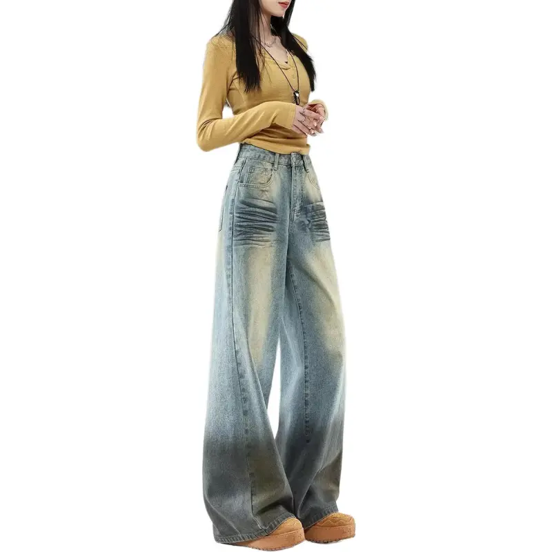 Concubine Zhu Jeans Unisex Vintage Blue-5