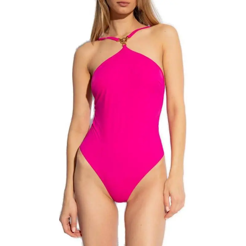 VERSACE Medusa Head Logo Plaque Scoop Back Swimsuit-2