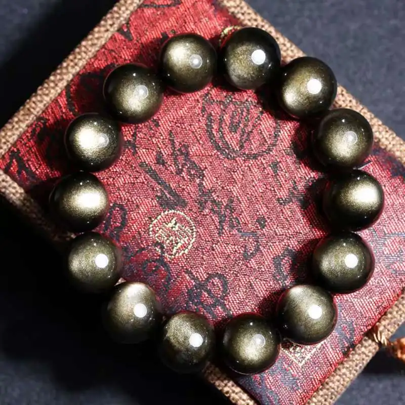 JUNWEN Obsidian Jade Bracelets Unisex-2