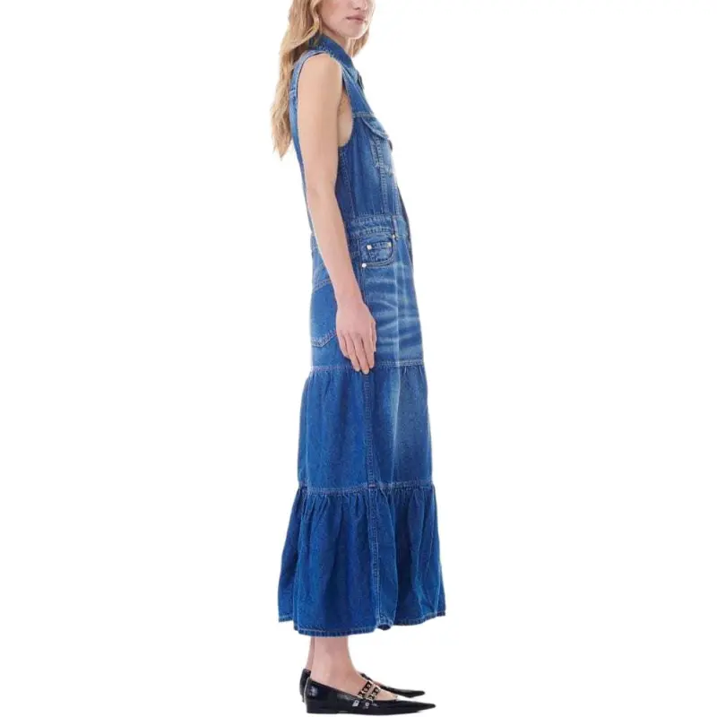 GANNI Sleeveless Denim Dress-3