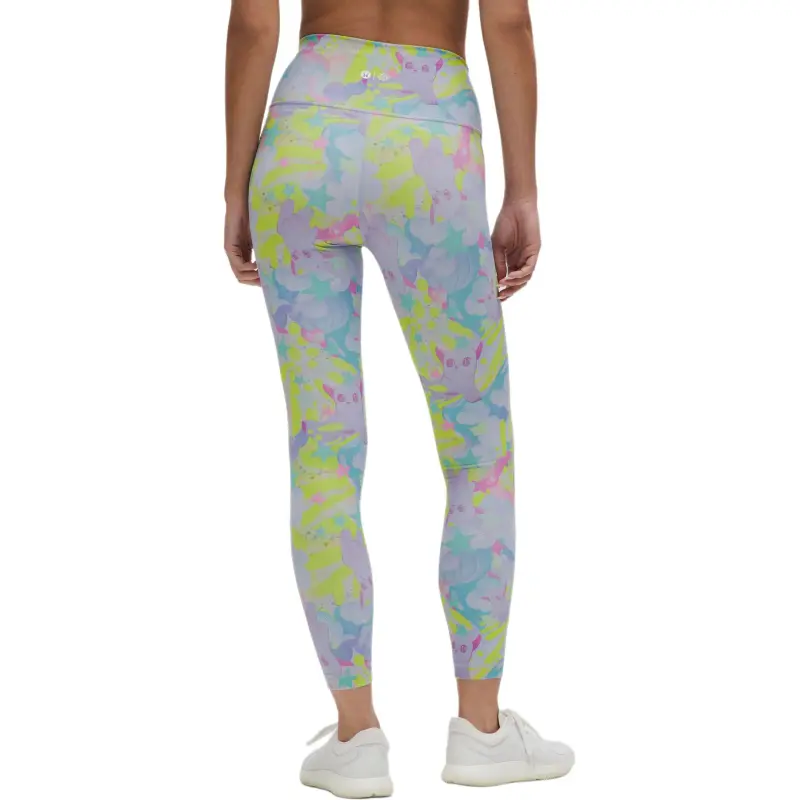 Lululemon x So Youn Lee Wunder TrainEverlux™ Yoga Pants 25' Women's Pink Mirage Mixed Color Large Print-1