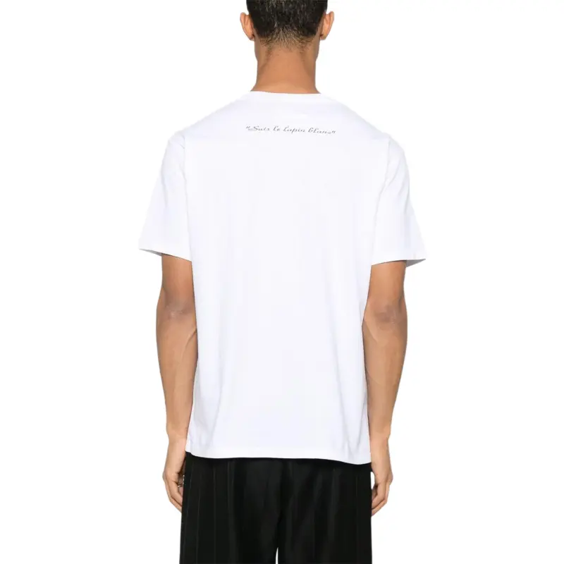 MM6 Maison Margiela Illustration Printed Crew Neck T Shirt-3