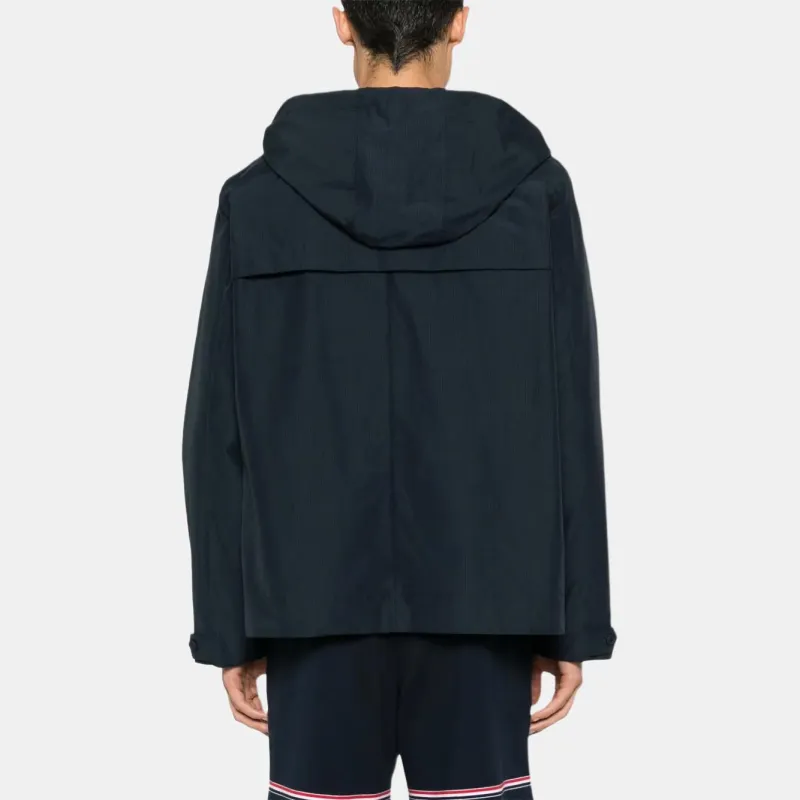 THOM BROWNE Zip up Ripstop Hooded Jacket-3