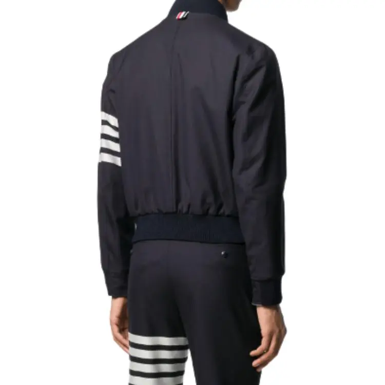 THOM BROWNE 4 Bar Bomber Jacket-5