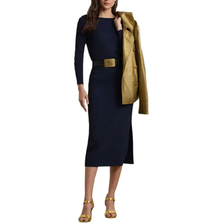 Polo Ralph Lauren SS25 Casual Long Skirts Women's Dark Blue-1