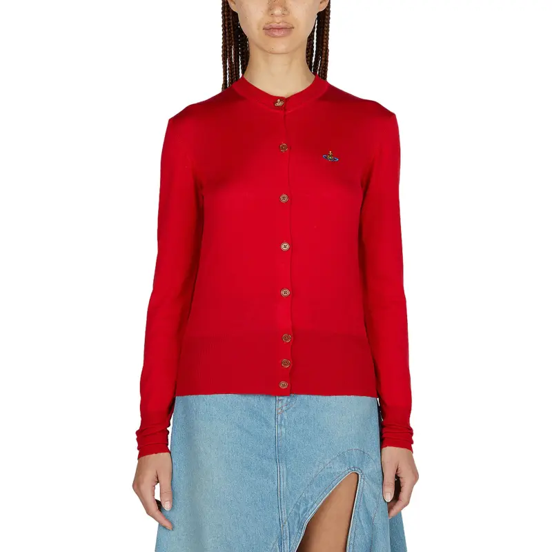 Vivienne Westwood Orb Embroidered Buttoned Cardigan-2