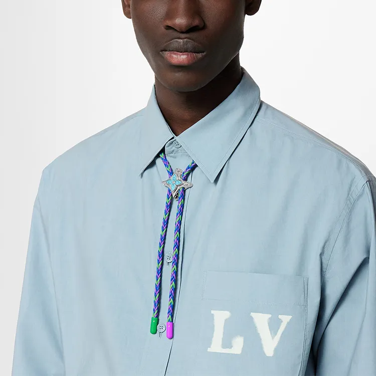 LOUIS VUITTON 2023 Leather Monogram Big Party Bolo Necklace Costume Necklace-2
