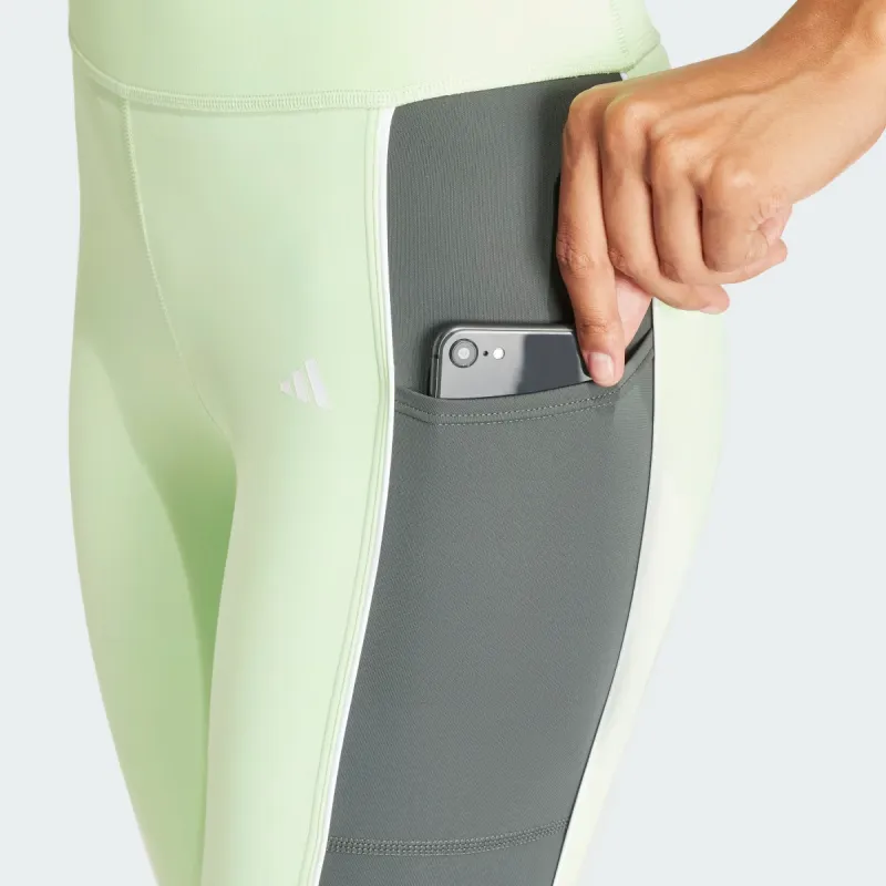 Adidas Free Shipping With AdiClub Optime High Rise Color Block 7/8 Leggings-5
